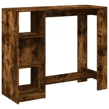vidaXL Bartisch mit Regal 124 x 46 x 103,5 cm Braun