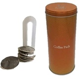 James Premium Kaffeepaddose - Kaffeepads Dose hält die Pads länger frisch - Pad Dose für Kaffeepads ORANGE - auch geeignet für Senseo Pads - Plus Padheber