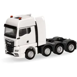 Herpa 316958 1:87 MAN TGX GX Schwerlastzugmaschine 4-achs (luftgefedert, 8x4), weiß