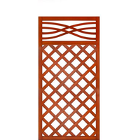 Andrewex Sichtschutzelement Malaga mit Gitter 180 cm teak