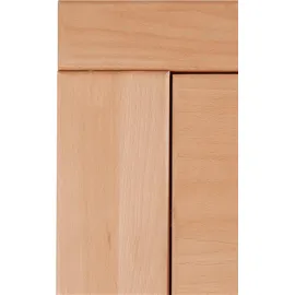 Home Affaire Wohnwand HOME AFFAIRE "Denis", beige (kernbuche teilmassiv), Holzwerkstoff Kernbuchefarben (Korpus)/ Massivholz Kernbuche (Front), Holz teilmassiv, Kastenmöbel-Sets, Wohnwand, teilmassives Holz