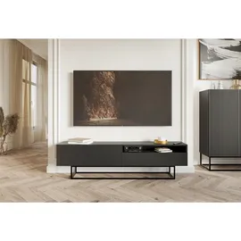 Selsey Veldio TV-Lowboard 175 cm Schwarz Metall/MDF
