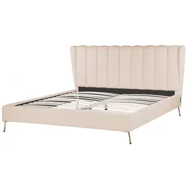 Beliani Miribel 180 x 200 cm Beige/Gold
