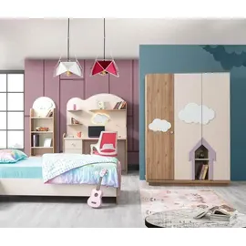 xl moebel gmbh Rosa Holz Kleiderschrank und Schreibtisch Set modern elegant