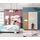xl moebel gmbh Rosa Holz Kleiderschrank und Schreibtisch Set modern elegant
