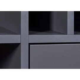 Interlink Weinschrank 76,8 x 33 x 124,4 cm Grau