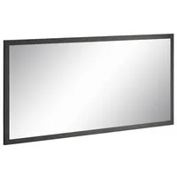 Dmora Spiegel Schwarz, Holzwerkstoff, 120x60x2 cm 120x2h60, Anthrazit glänzend