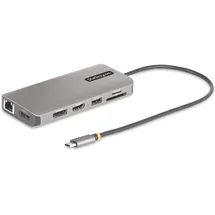 Startech StarTech.com USB-C Multiport Adapter, 2x 4K 60Hz + 4K 30Hz HDMI & DP 4x USB-A 100W GbE, Laptop Dockingstation