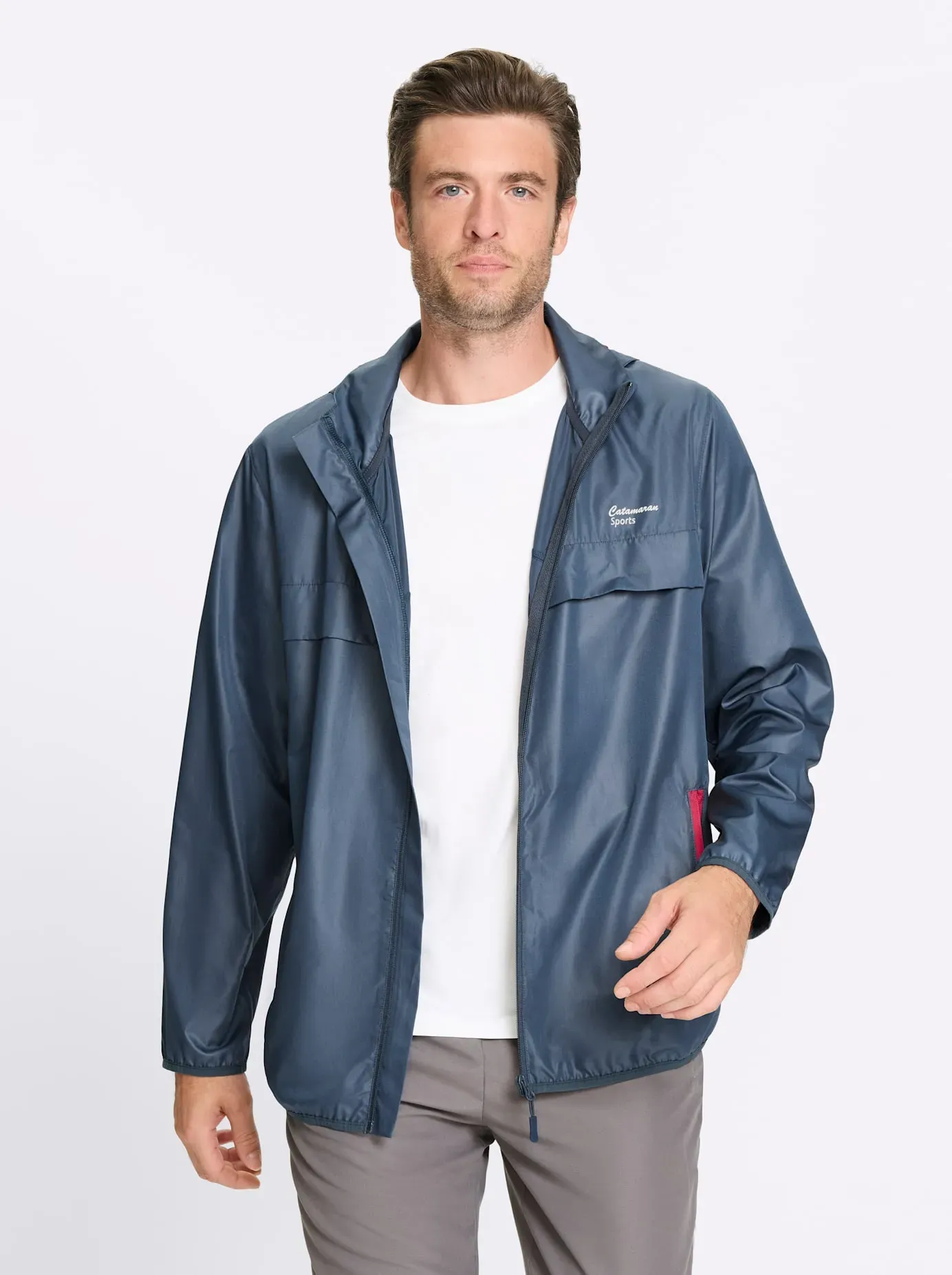 Outdoorjacke CATAMARAN, Herren, Gr. 52, schwarz, aquapetrol, 100% Polyester, unifarben, Jacken Outdoorjacke