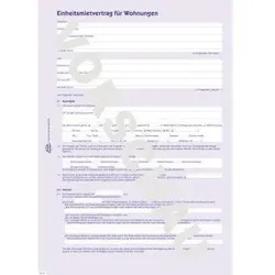 Avery Zweckform Mietvertrag 2849 DIN A4 Hausordnung 4seitig