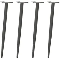 VidaXL Konsolentischbeine Konische Form 4 Stk. Anthrazit 72-73 cm