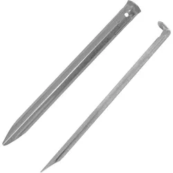 10 x Hering 23 cm Zeltnagel Zelt Hering Erdnagel Gras & Sand halbrund Stahl grau No Size