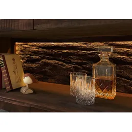 Massivmoebel24 Vitrine Akazie 98 x 40 x 180 cm Dunkelbraun