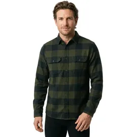 Fjällräven Övik Heavy Flannel Langarmhemd Deep Forest / Dark Navy XL