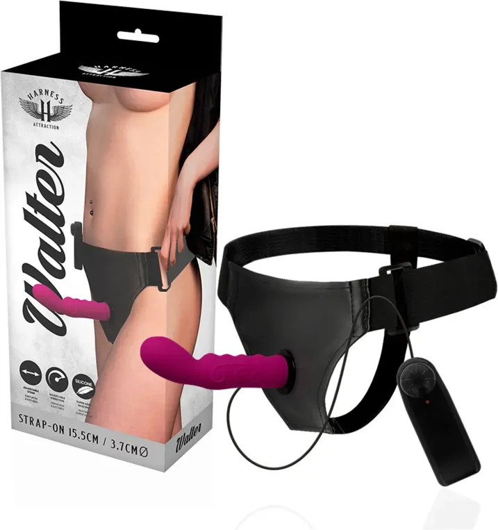 HARNESS ATTRACTION - RNES WALTER MIT VIBRATION 15.5 CM -O- 3.7 CM
