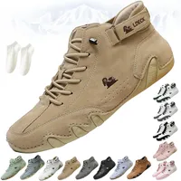 Generisch Mivoxa OrthopäDische Premium Barfuß-Lederschuhe, Mivoxa BarfußSchuhe Leder Herren, Mivoxa Schuhe Leder Herren, Barfuss Schuhe (Khaki,39) - 39 EU