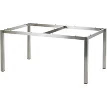 Diamond Garden San Marino Gartentisch 158 x 98 x 66,5 cm Silber/Weiß