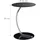 Relaxdays Beistelltisch rund Schwarz Glas 55 x 40 cm