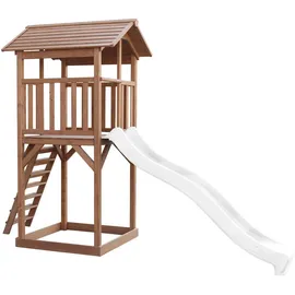 Axi Beach Tower Spielturm Braun mit Rutsche 349 x 111 x 242 cm