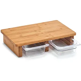 Zeller Schneidebrett-Set Bambus 1 St. 40,5 x 26,5 x 8,5 cm Beige/Braun