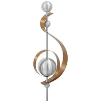 Dehner Edelstahl-Skulptur Klefo, ca. B19/H67/T10 cm, Edelstahl Silber/Kupfer