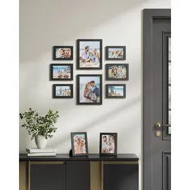Songmics Bilderrahmen schwarz 20x25 cm / 13x18 cm / 10x15 cm 10er Set