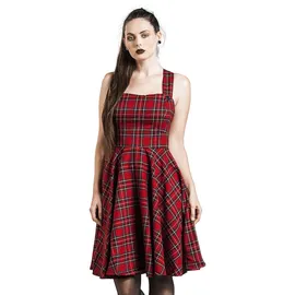 Hell Bunny Irvine Pinafore Dress Latzkleid Rot S