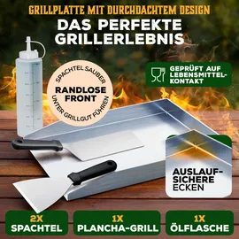Blumtal Grillplatte 30 x 40 cm Edelstahl silber