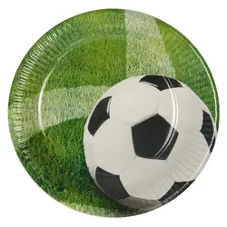 Papstar 200 Teller, Pappe rund Ø 23 cm  Football