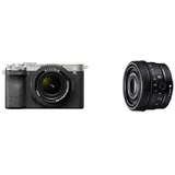 Sony Alpha 7C II | Spiegellose Vollformatkamera mit SEL2860 & SEL50F25G (33 MP, Echtzeit-Autofokus, 10 BPS, 4K Video, neigbarer LCD-Touchscreen) Silber/schwarz