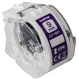 Brother Universaletiketten CZ-1001 Weiß 9 mm x 5 m 1 Rolle