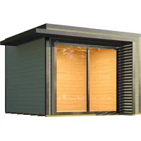 Weka Design Gartenhaus Pure Garden Amberley mit Aluminium-Schiebetür -