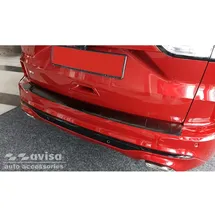 Avisa Schwarz Edelstahl Heckstoßstangenschutz kompatibel mit Ford Kuga III ST-Line/Vignale/Hybrid ST-Line 2019-2024 & FL 2024- 'Ribs'