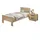 58 aufm Kessel KINDERZIMMER SET Keelia Eiche Melamin mit Bett 90x200 und Nachtkonsole