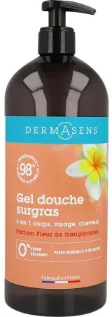 Laboratoire Marque Verte Dermasens Rückfettendes Duschgel 3In1 Frangipani-Blume 1l