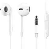 kopfhörer mit Kabel in Ear kopfhörer Kabel Ohrhörer mit Mikrofon und Lautstärkeregler Headset Leichte Ohrhörer mit 3.5mm Kopfhörern für iPhone Samsung Huawei Android IPad Smartphone Laptop MP3 Players