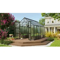 Vitavia Gewächshaus Olymp 9900 Schwarz 9,9 m2 inkl. Fundament