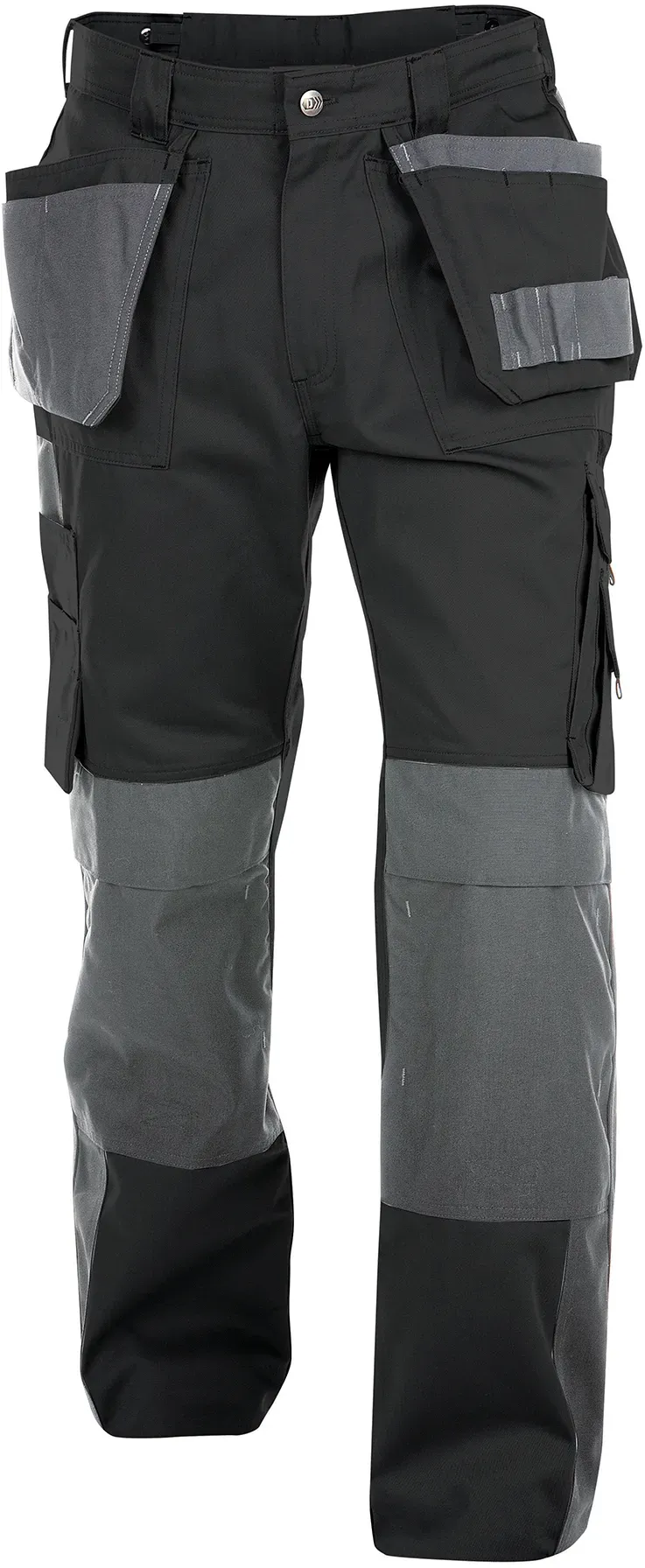 DASSY® Seattle 300 gr. zweifarbige Multitaschen-Bundhose mit Kniepolstertaschen - schwarz/zementgrau - 46-5cm