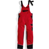 BP 1608-559-81-50s Latzhose, Stretch-Hosenträger mit Clipbefestigungen, 245,00 g/m2 Stoffmischung, rot/schwarz, 50s