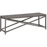 Gartenbank 120 Cm Poly Rattan Grau