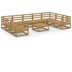 vidaXL 10-tlg. Garten-Lounge-Set Massivholz Kiefer