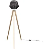 Paco Home Stehlampe E27 Schwarz