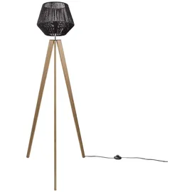Paco Home Stehlampe E27 Schwarz