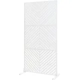 casa.pro Paravent - Raumteiler, Kekan Stahl 200x100x50 cm Weiß