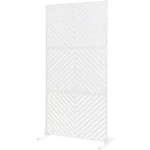 casa.pro Paravent - Raumteiler, Kekan Stahl 200x100x50 cm Weiß