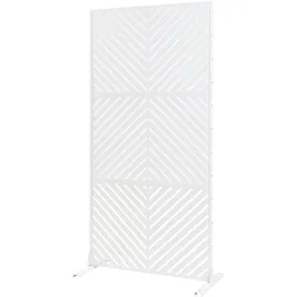 casa.pro Paravent - Raumteiler, Kekan Stahl 200x100x50 cm Weiß