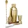 Barcraft Cocktail Set 6-teiliges Barkeeper Set mit Shaker und Sieb 12 x 17 x 22 cm Gold Messing und Holz