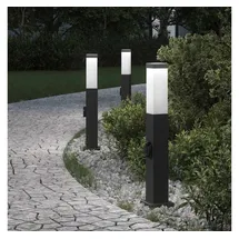 vidaXL Pollerleuchten 3 E27 schwarz