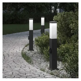vidaXL Pollerleuchten 3 E27 schwarz