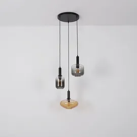 GLOBO Pendelleuchte Hängelampe Esszimmerlampe 3-Flammig Glas Deckenleuchte Designlampe